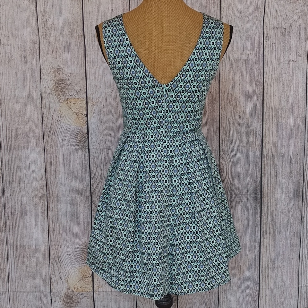 Forever21 Crew Neck Fit & Flare Blue Sundress Sz S - Picture 2 of 7